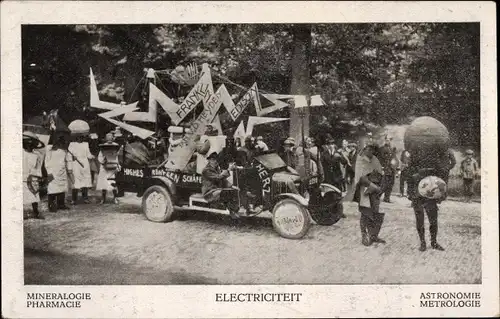 Ak Utrecht, Electriciteit, Mineralogie, Pharmacie, Astronomie, Metrologie, Festumzug