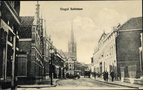 Ak Schiedam Südholland Niederlande, Singel