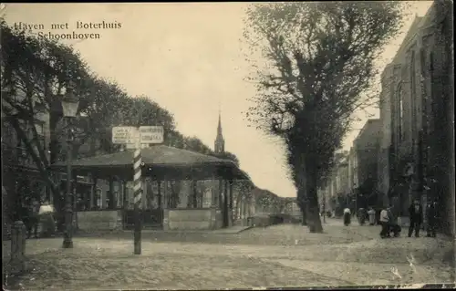 Ak Schoonhoven Südholland Niederlande, Haven met Boterhuis