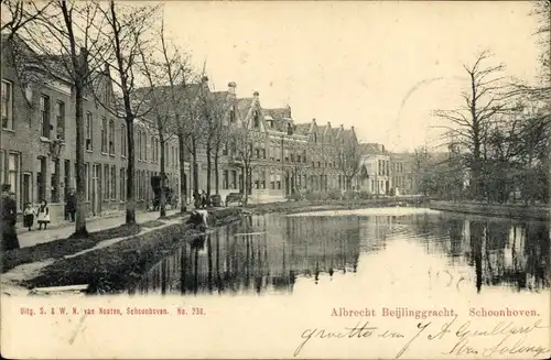 Ak Schoonhoven Südholland Niederlande, Albrecht Beijlinggracht