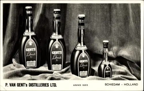 Ak Schiedam Südholland Niederlande, Reklame, P. van Gent's Distilleries Ltd.