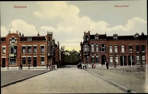 Ak Schiedam Südholland Niederlande, Nassaustraat