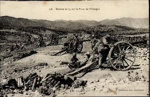 Ak Marokko, Batterie de 75 sur le Front de l'Ouergha