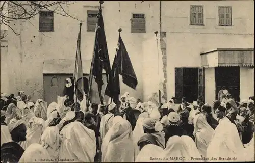 Ak Marokko, Procession des Etenards