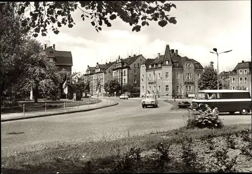 Ak Flöha in Sachsen, Augustusburger Straße, Autos, Bus