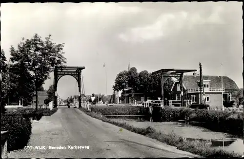 Ak Stolwijk Südholland, Beneden Kerkseweg