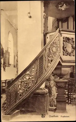 Ak Oostham Ham Flandern Limburg, Predikstoel
