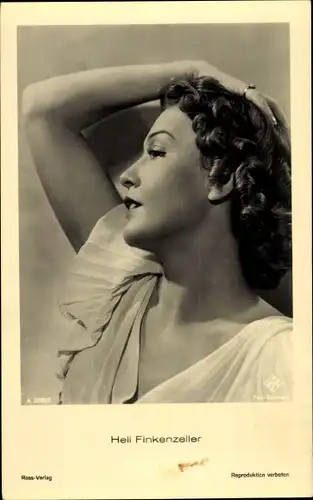 Ak Schauspielerin Heli Finkenzeller, Portrait, Locken, Ufa Film