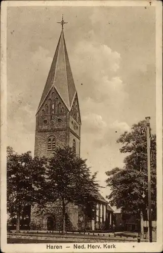 Ak Haren Groningen Niederlande, Ned. Herv. Kerk