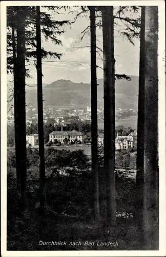 Ak Lądek Zdrój Bad Landeck Schlesien, Blick aus der Ferne
