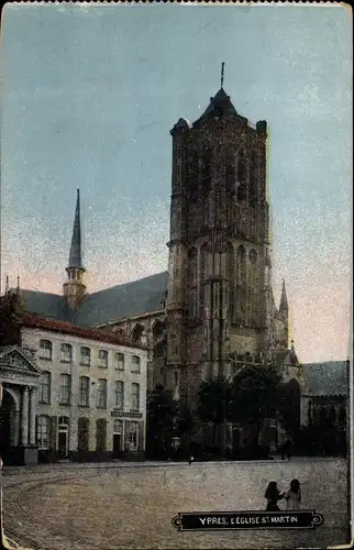 Ak Ypres Ypern Westflandern, L'Eglise St. Martin