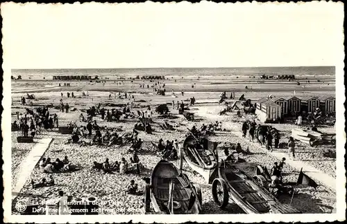 Ak La Panne De Panne Westflandern, Panorama de la Plage