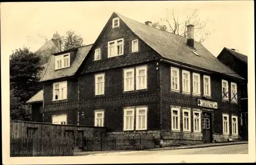 Ak Schmiedefeld am Rennsteig Suhl Thüringen, Gasthaus zum grünen Baum