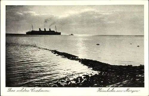 Ak Nordseebad Cuxhaven, Heimkehr am Morgen, Dampfschiff