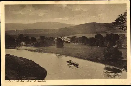 Ak Ohr Emmerthal Niedersachsen, an der Weser, Panorama