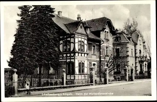 Ak Scheibenberg im Erzgebirge, Heim der Methodistenkirche