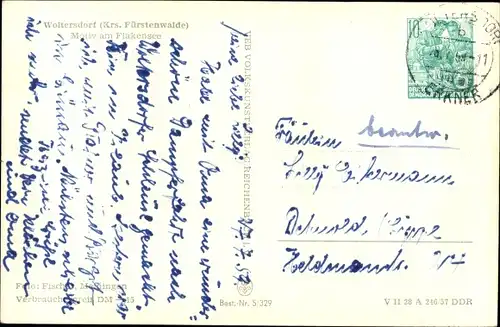 Ak Woltersdorf bei Berlin, Motiv am Flakensee