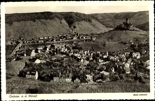 Ak Cochem an der Mosel, Gesamtansicht der Stadt mit Schloss