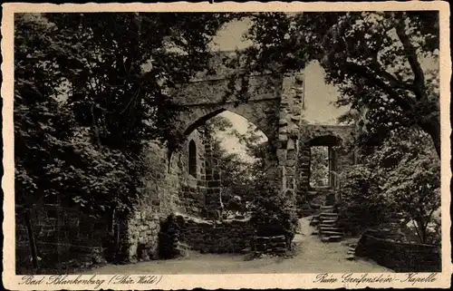 Ak Bad Blankenburg in Thüringen, Ruine Greifenstein - Kapelle