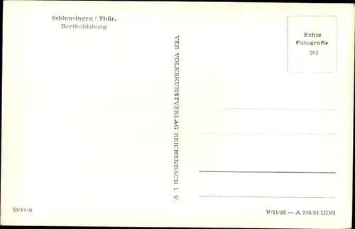 Ak Schleusingen in Thüringen, Bertholdsburg