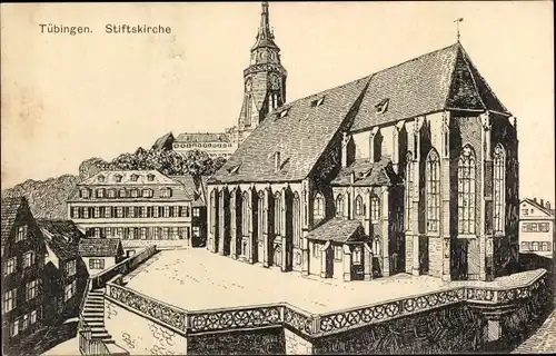 Ak Tübingen am Neckar, Stiftskirche