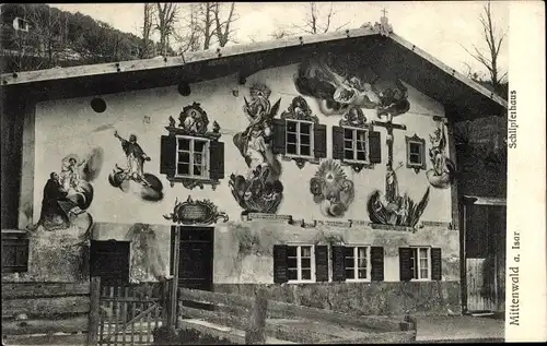 Ak Mittenwald in Oberbayern, Schlipferhaus