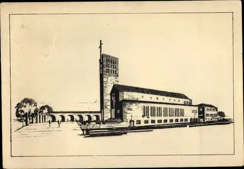 Ak Burladingen in der Schwäbischen Alb, St. Fideliskirche