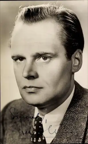 Foto Schauspieler Albert Lieven, Portrait, Autogramm