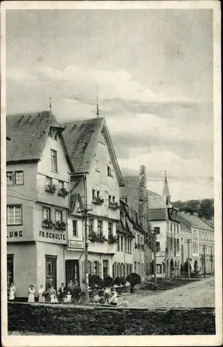 Ak Bad Münstereifel in Nordrhein Westfalen, Marktstraße, Handlung Fr. Schulte