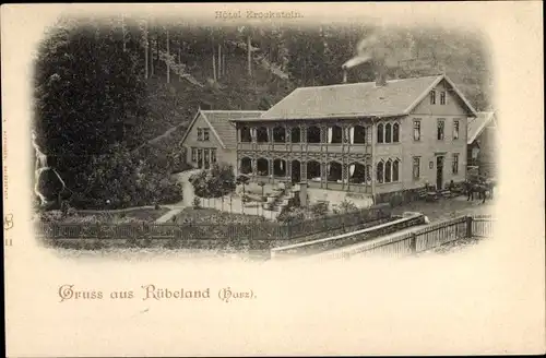 Ak Rübeland Oberharz am Brocken, Hotel Krockstein