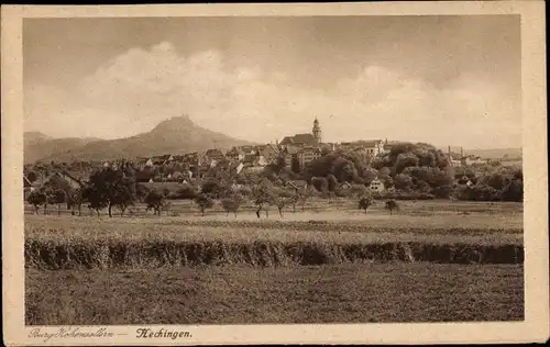 Ak Hechingen Zollernalbkreis, Gesamtansicht mit Burg Hohenzollern