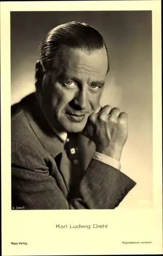 Ak Schauspieler Karl Ludwig Diehl, Portrait, Ross 3344/1