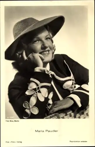 Ak Schauspielerin Maria Paudler, Portrait