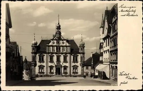 Ak Hechingen im Zollernalbkreis, Marktplatz, Rathaus
