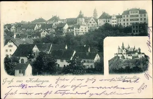 Ak Hechingen im Zollernalbkreis, Teilansicht, Schloss Hohenzollern