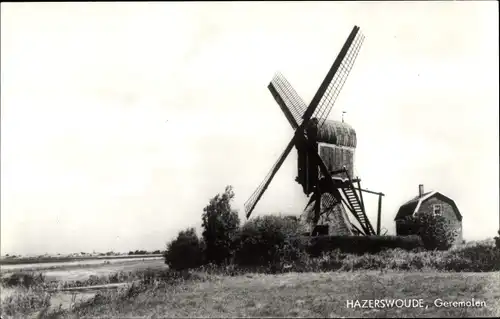 Ak Hazerswoude Dorp Südholland, Geremolen, Windmühle