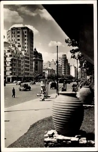 Ak București Bukarest Rumänien, Le Boulevard Brätianu