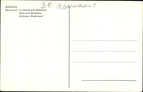 Ak București Bukarest Rumänien, Le Boulevard Brätianu
