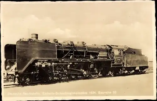 Ak Deutsche Eisenbahn, Einheits Schnellzug Lokomotive 1934, Baureihe 03