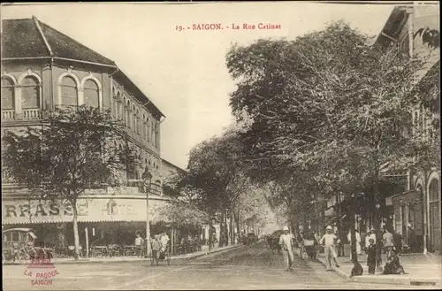 Ak Saigon Cochinchine Vietnam, Rue Catinat