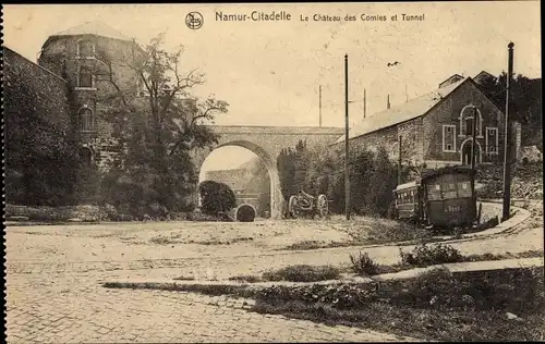 Ak Namur Wallonien, Citadelle, Le Château des Comtes et Tunnel