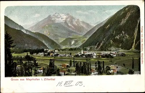 Ak Mayrhofen im Zillertal Tirol, Gesamtansicht