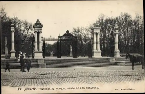 Ak Madrid Spanien, Entrada al Parque
