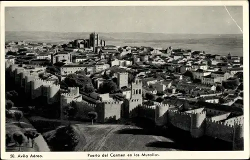 Ak Avila Kastillen und Leon, Puerta del Carmen en las Murallas