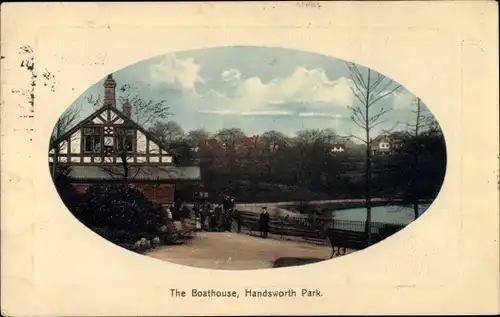 Passepartout Ak Birmingham West Midlands England, Handsworth Park, The Boathouse
