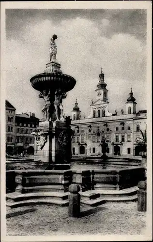 Ak České Budějovice Budweis Südböhmen, Brunnen