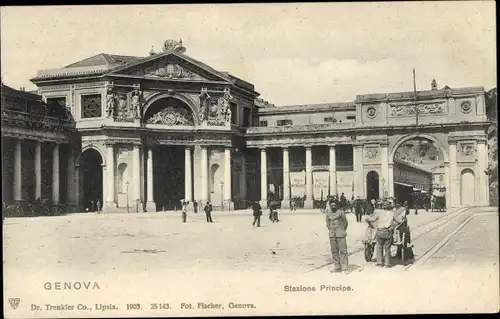 Ak Genova Genua Liguria, Stazione Principe