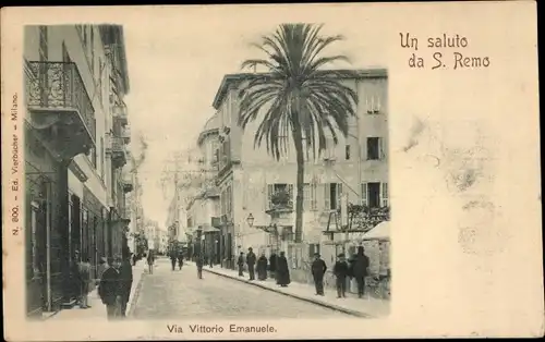 Ak San Remo Ligurien, Via Vittorio Emanuele