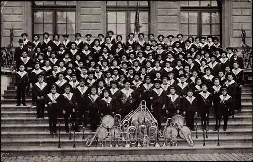 Ak Genf Schweiz, Ondine Genevoise, Ecole de Musique, des élèves, 1913