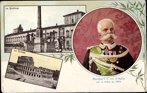 Ak Roma Rom Lazio, Umberto I, König von Italien, Kolosseum
